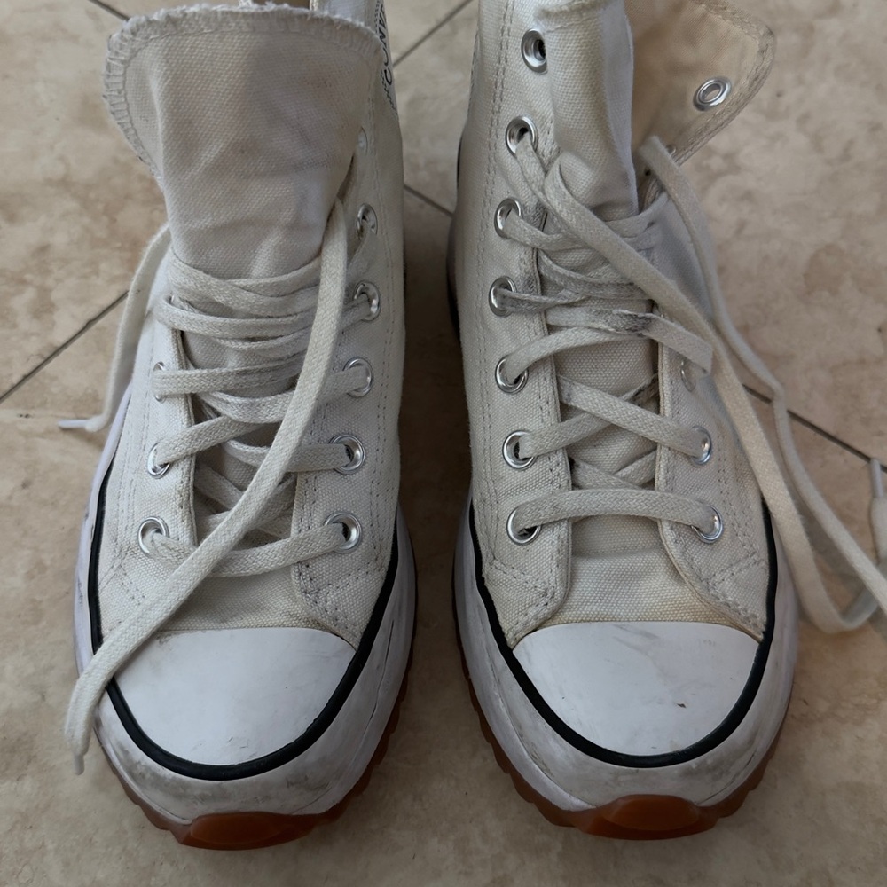 Converse White Run Star Hike High-Top Sneakers
